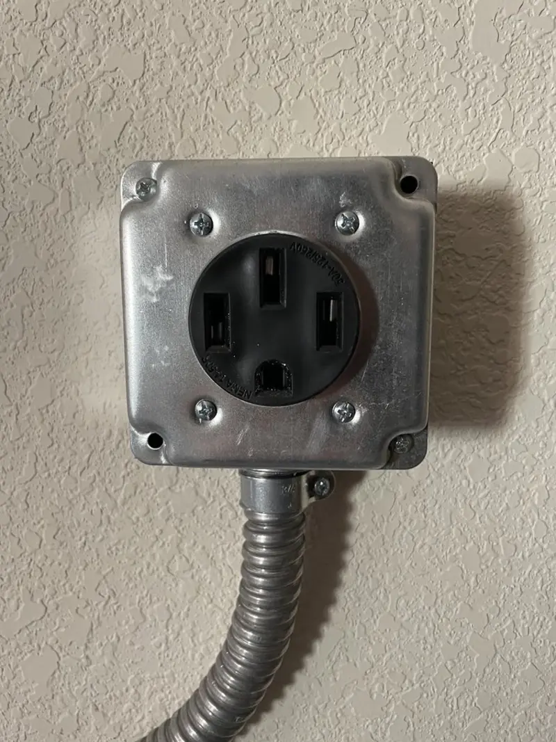 NEMA 14-50 outlet installed for Smart Home Electrical in Moline